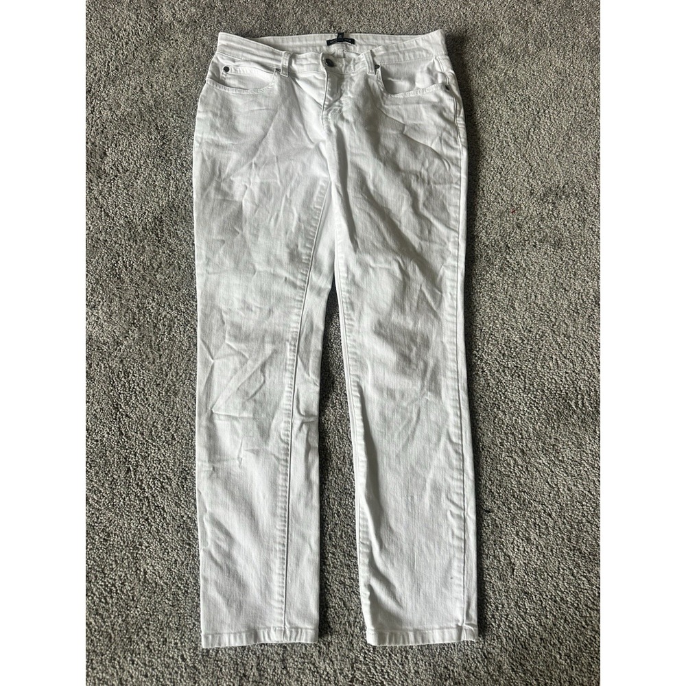 Eileen Fisher White Organic Cotton Slim Fit Jeans Size 4